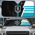 Port Adelaide Power Auto Sun Shade Modern Geometric Sports Graphic Style
