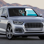 Port Adelaide Power Auto Sun Shade Modern Geometric Sports Graphic Style