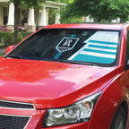 Port Adelaide Power Auto Sun Shade Modern Geometric Sports Graphic Style