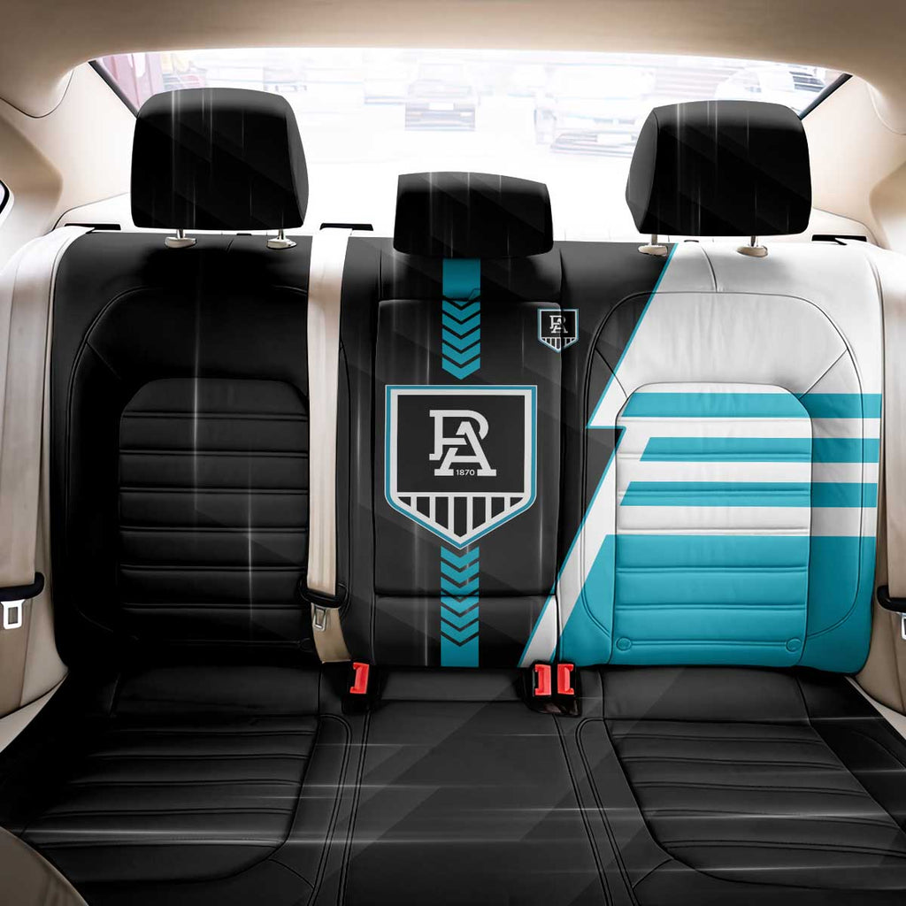 Port Adelaide Power Back Car Seat Cover Modern Geometric Sports Graphic Style