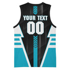 Personalized Port Adelaide Power Basketball Jersey Modern Geometric Sports Graphic Style