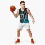 Personalized Port Adelaide Power Basketball Jersey Modern Geometric Sports Graphic Style