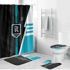 Port Adelaide Power Bathroom Set Modern Geometric Sports Graphic Style