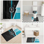 Port Adelaide Power Bathroom Set Modern Geometric Sports Graphic Style