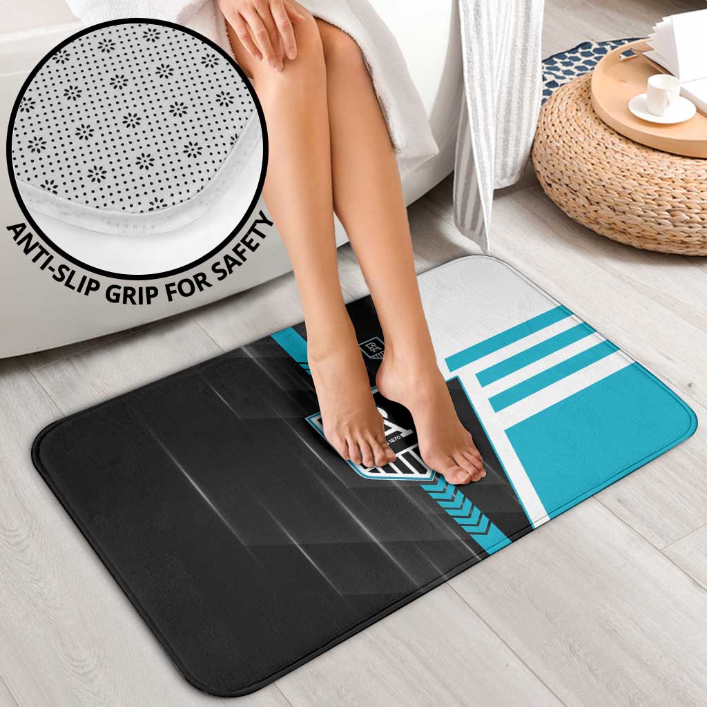 Port Adelaide Power Bathroom Set Modern Geometric Sports Graphic Style