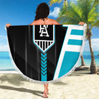 Port Adelaide Power Beach Blanket Modern Geometric Sports Graphic Style