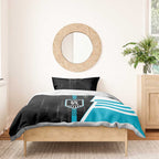 Port Adelaide Power Bedding Set Modern Geometric Sports Graphic Style