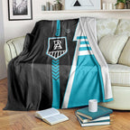 Port Adelaide Power Blanket Modern Geometric Sports Graphic Style