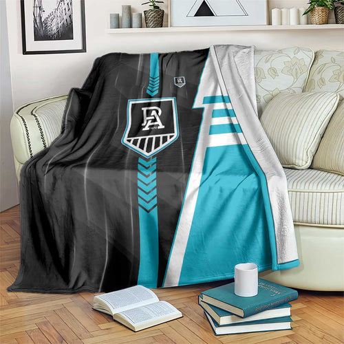 Port Adelaide Power Blanket Modern Geometric Sports Graphic Style