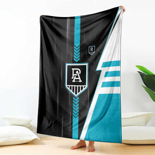 Port Adelaide Power Blanket Modern Geometric Sports Graphic Style