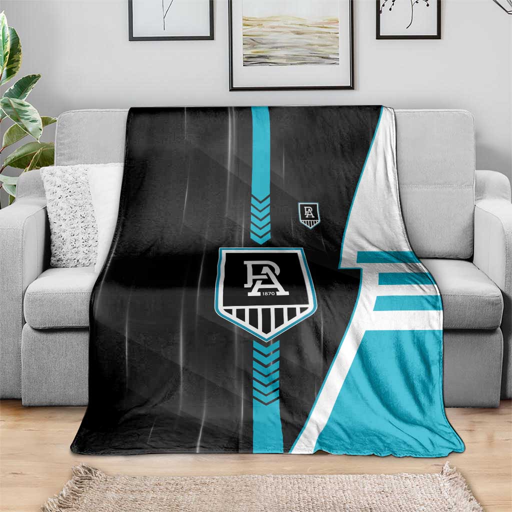 Port Adelaide Power Blanket Modern Geometric Sports Graphic Style