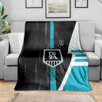 Port Adelaide Power Blanket Modern Geometric Sports Graphic Style
