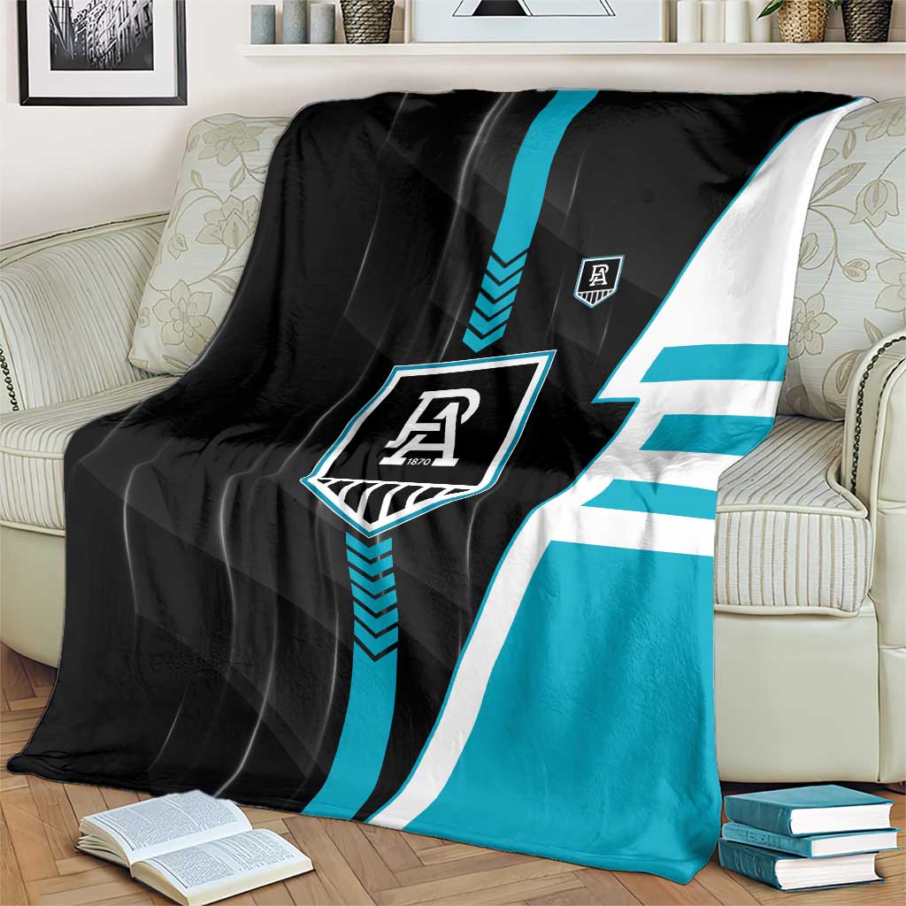 Port Adelaide Power Blanket Modern Geometric Sports Graphic Style