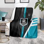 Port Adelaide Power Blanket Modern Geometric Sports Graphic Style