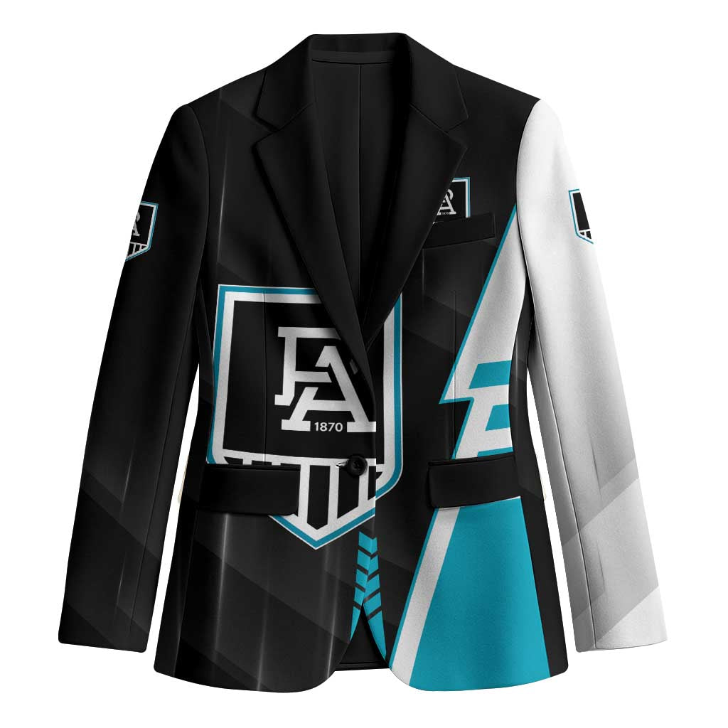 Personalized Port Adelaide Power Blazer Modern Geometric Sports Graphic Style
