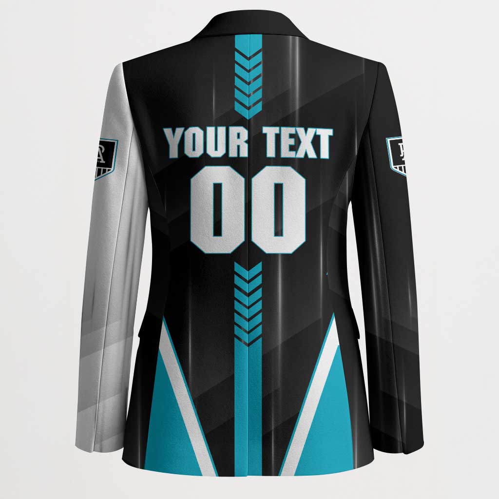 Personalized Port Adelaide Power Blazer Modern Geometric Sports Graphic Style