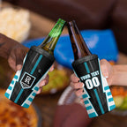 Personalized Port Adelaide Power 4 in 1 Can Cooler Tumbler Modern Geometric Sports Graphic Style