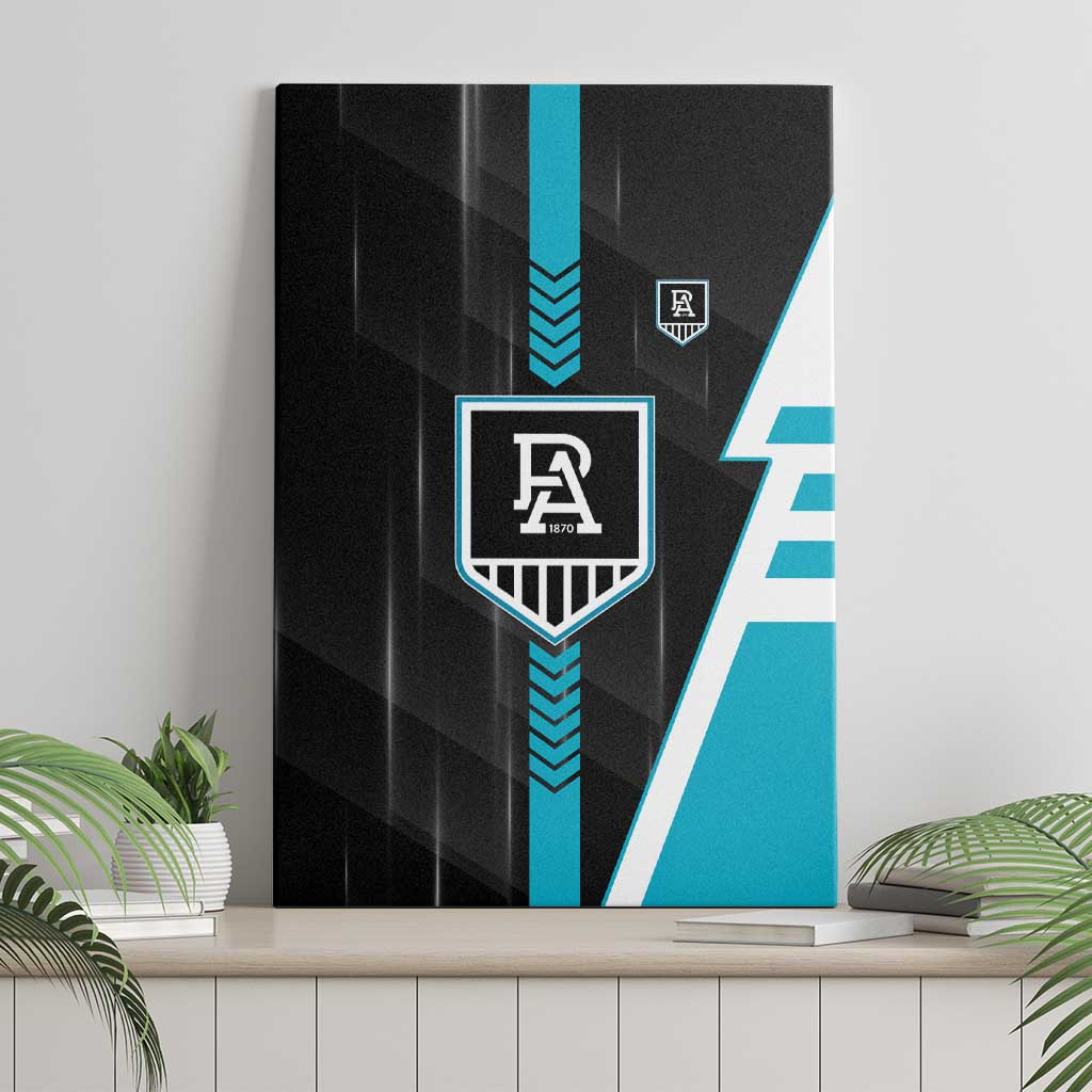 Port Adelaide Power Canvas Wall Art Modern Geometric Sports Graphic Style