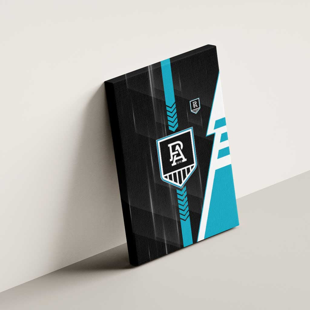 Port Adelaide Power Canvas Wall Art Modern Geometric Sports Graphic Style