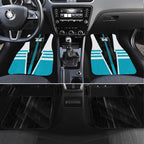 Personalized Port Adelaide Power Car Mats Modern Geometric Sports Graphic Style