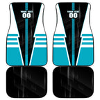 Personalized Port Adelaide Power Car Mats Modern Geometric Sports Graphic Style