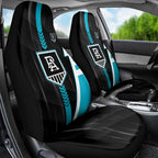 Port Adelaide Power Car Seat Cover Modern Geometric Sports Graphic Style