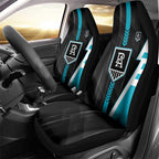 Port Adelaide Power Car Seat Cover Modern Geometric Sports Graphic Style