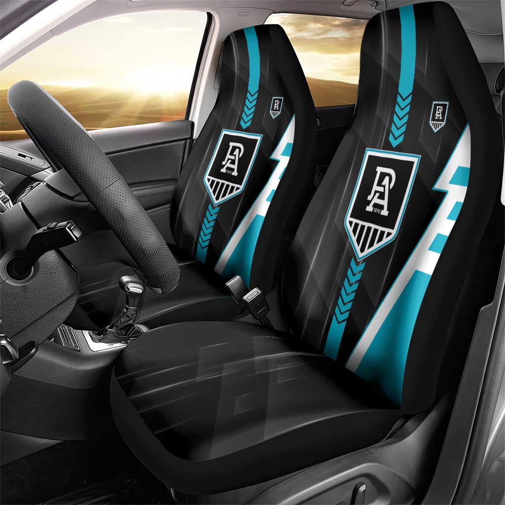 Port Adelaide Power Car Seat Cover Modern Geometric Sports Graphic Style