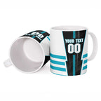 Personalized Port Adelaide Power Ceramic Mug Modern Geometric Sports Graphic Style