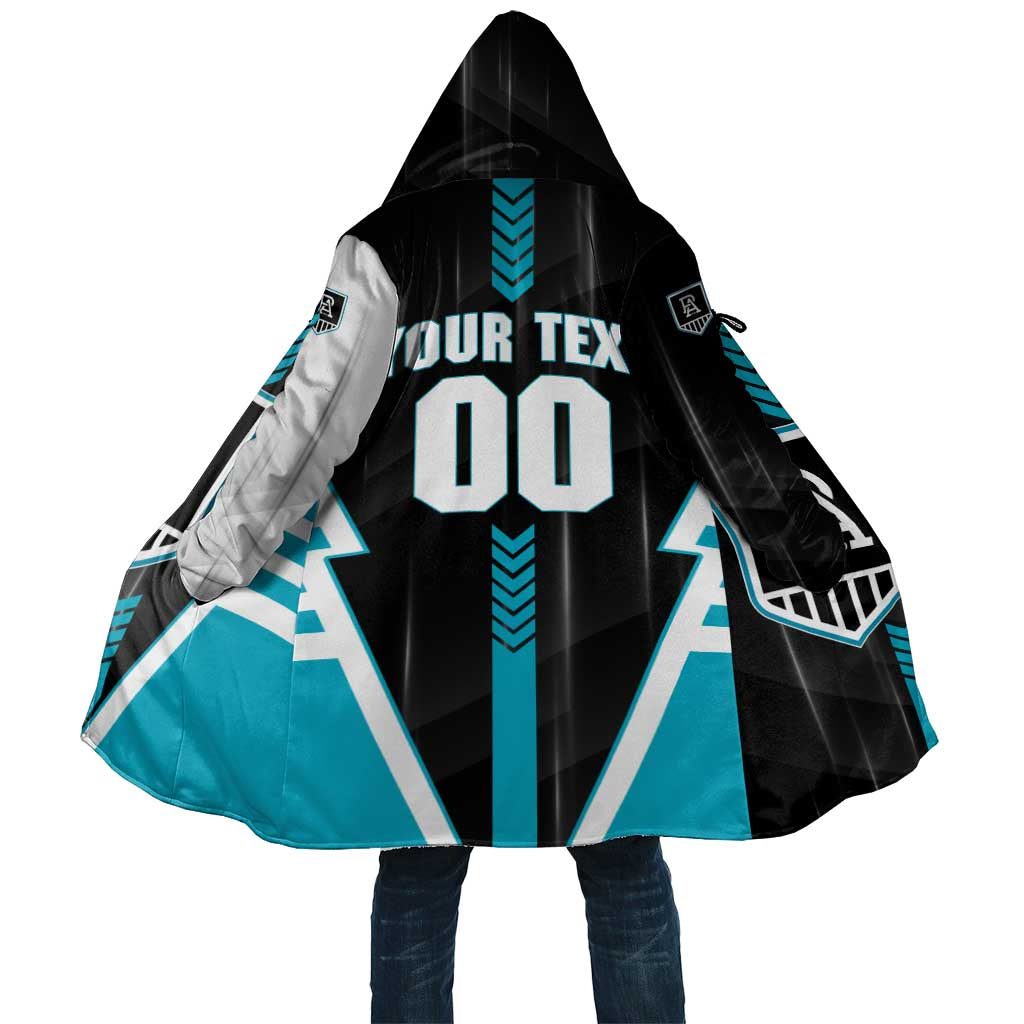 Personalized Port Adelaide Power Cloak Modern Geometric Sports Graphic Style