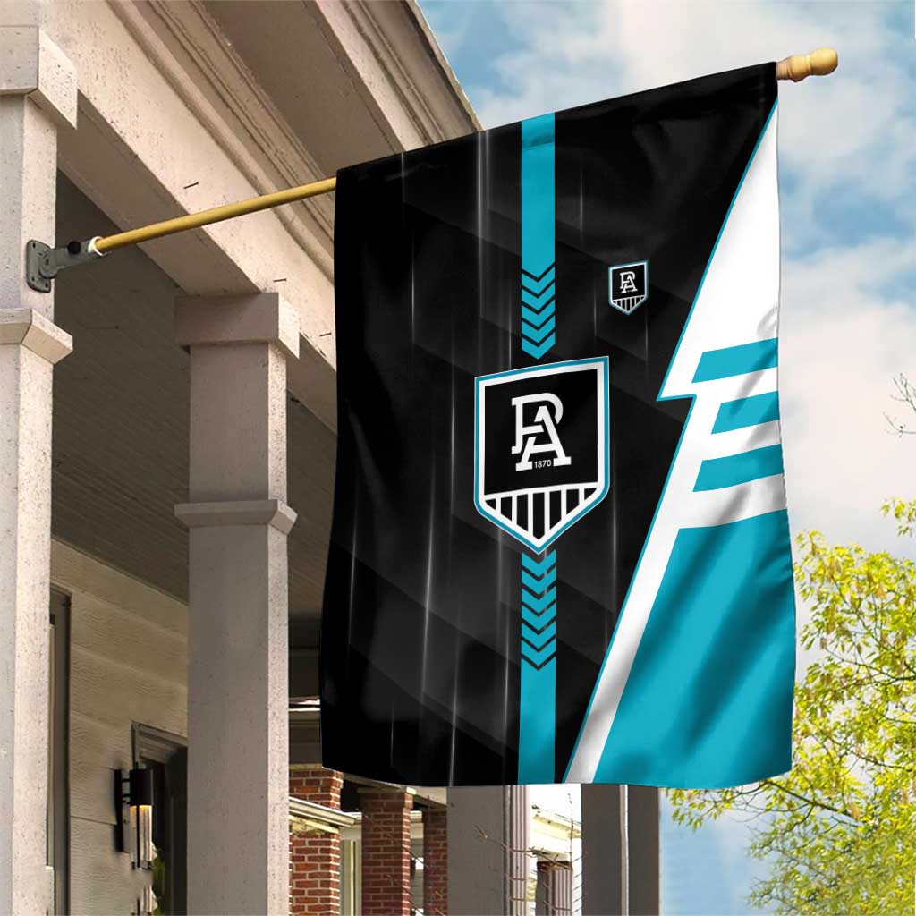 Port Adelaide Power Garden Flag Modern Geometric Sports Graphic Style