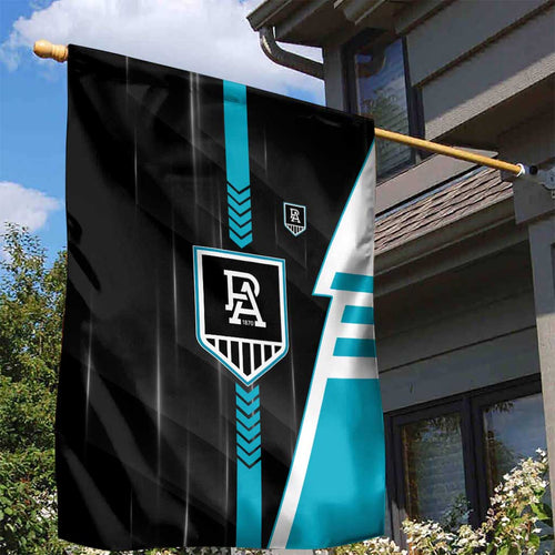 Port Adelaide Power Garden Flag Modern Geometric Sports Graphic Style