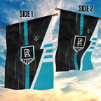 Port Adelaide Power Garden Flag Modern Geometric Sports Graphic Style