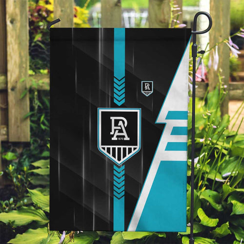 Port Adelaide Power Garden Flag Modern Geometric Sports Graphic Style