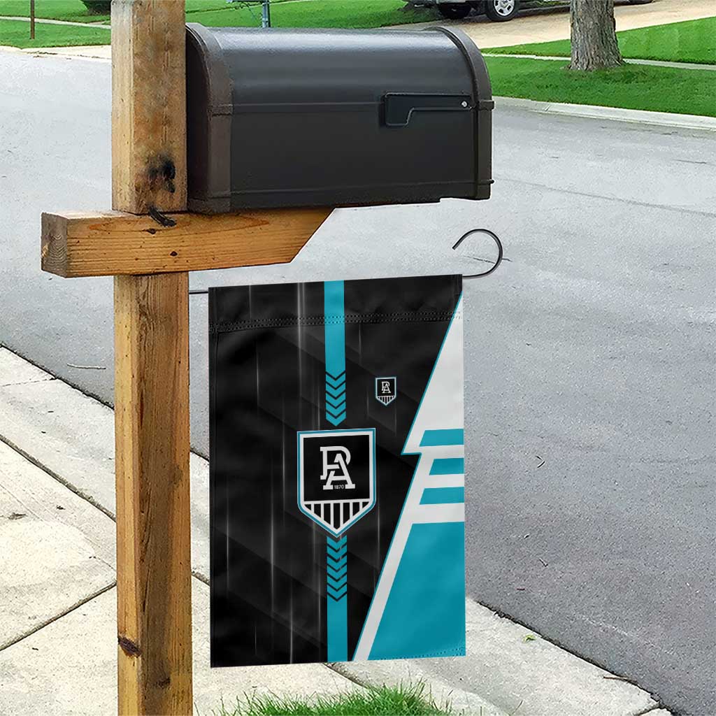 Port Adelaide Power Garden Flag Modern Geometric Sports Graphic Style
