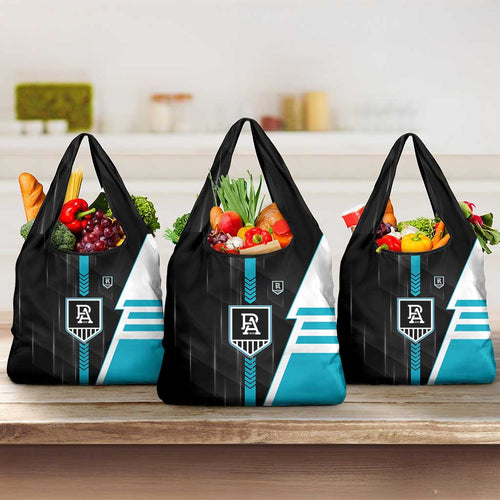 Port Adelaide Power Grocery Bag Modern Geometric Sports Graphic Style