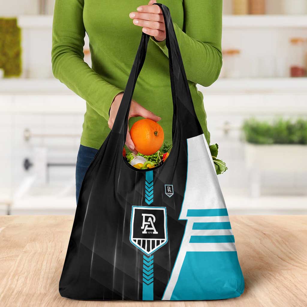 Port Adelaide Power Grocery Bag Modern Geometric Sports Graphic Style