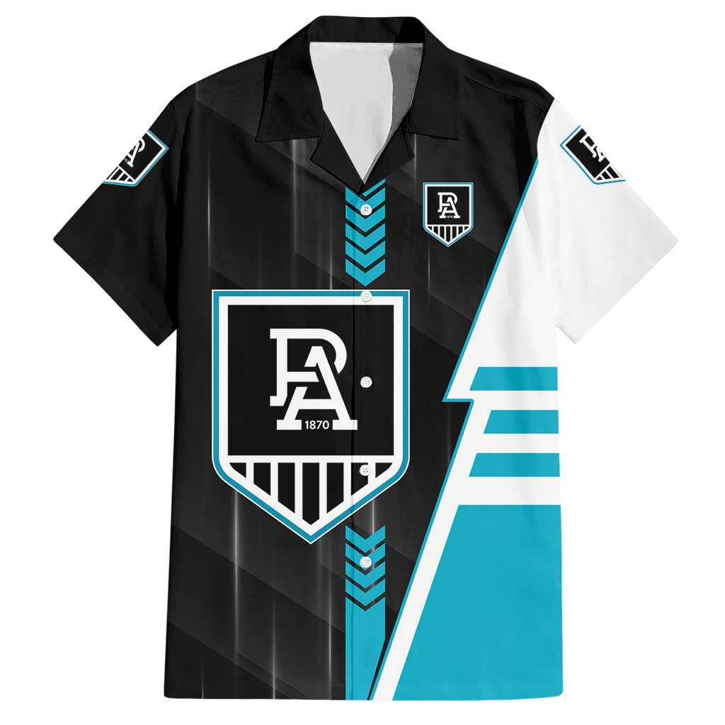 Personalized Port Adelaide Power Hawaiian Shirt Modern Geometric Sports Graphic Style