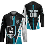 Personalized Port Adelaide Power Hockey Jersey Modern Geometric Sports Graphic Style