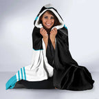 Port Adelaide Power Hooded Blanket Modern Geometric Sports Graphic Style