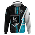 Personalized Port Adelaide Power Hoodie Modern Geometric Sports Graphic Style