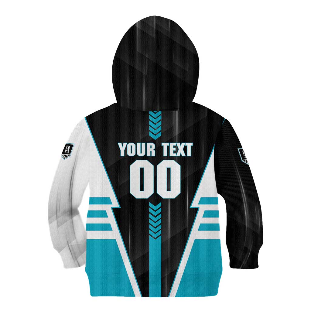 Personalized Port Adelaide Power Kid Hoodie Modern Geometric Sports Graphic Style
