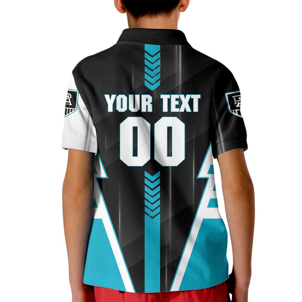 Personalized Port Adelaide Power Kid Polo Shirt Modern Geometric Sports Graphic Style