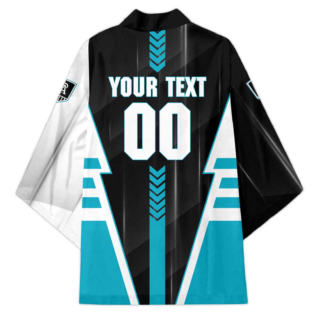 Personalized Port Adelaide Power Kimono Modern Geometric Sports Graphic Style