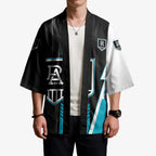 Personalized Port Adelaide Power Kimono Modern Geometric Sports Graphic Style