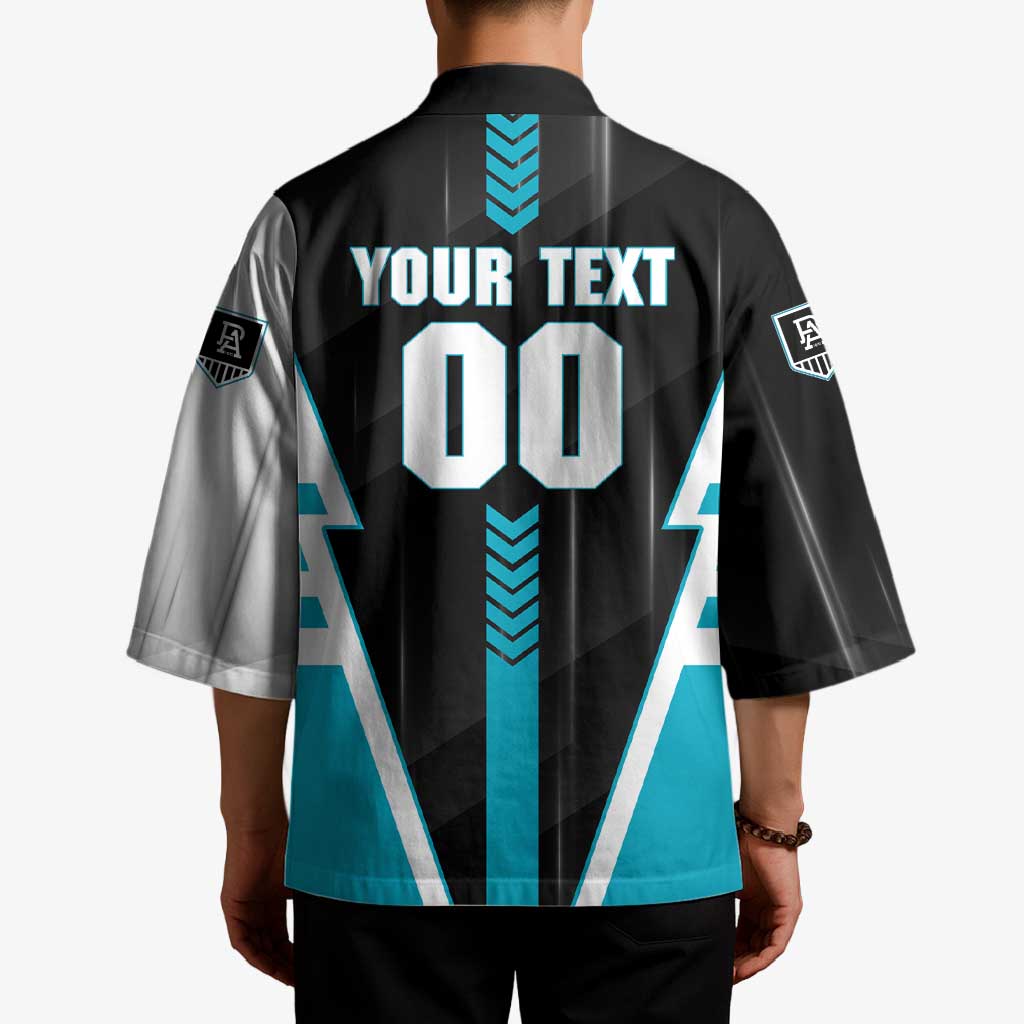 Personalized Port Adelaide Power Kimono Modern Geometric Sports Graphic Style