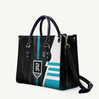 Port Adelaide Power Leather Bag Modern Geometric Sports Graphic Style
