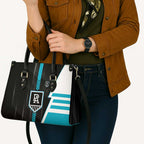 Port Adelaide Power Leather Bag Modern Geometric Sports Graphic Style