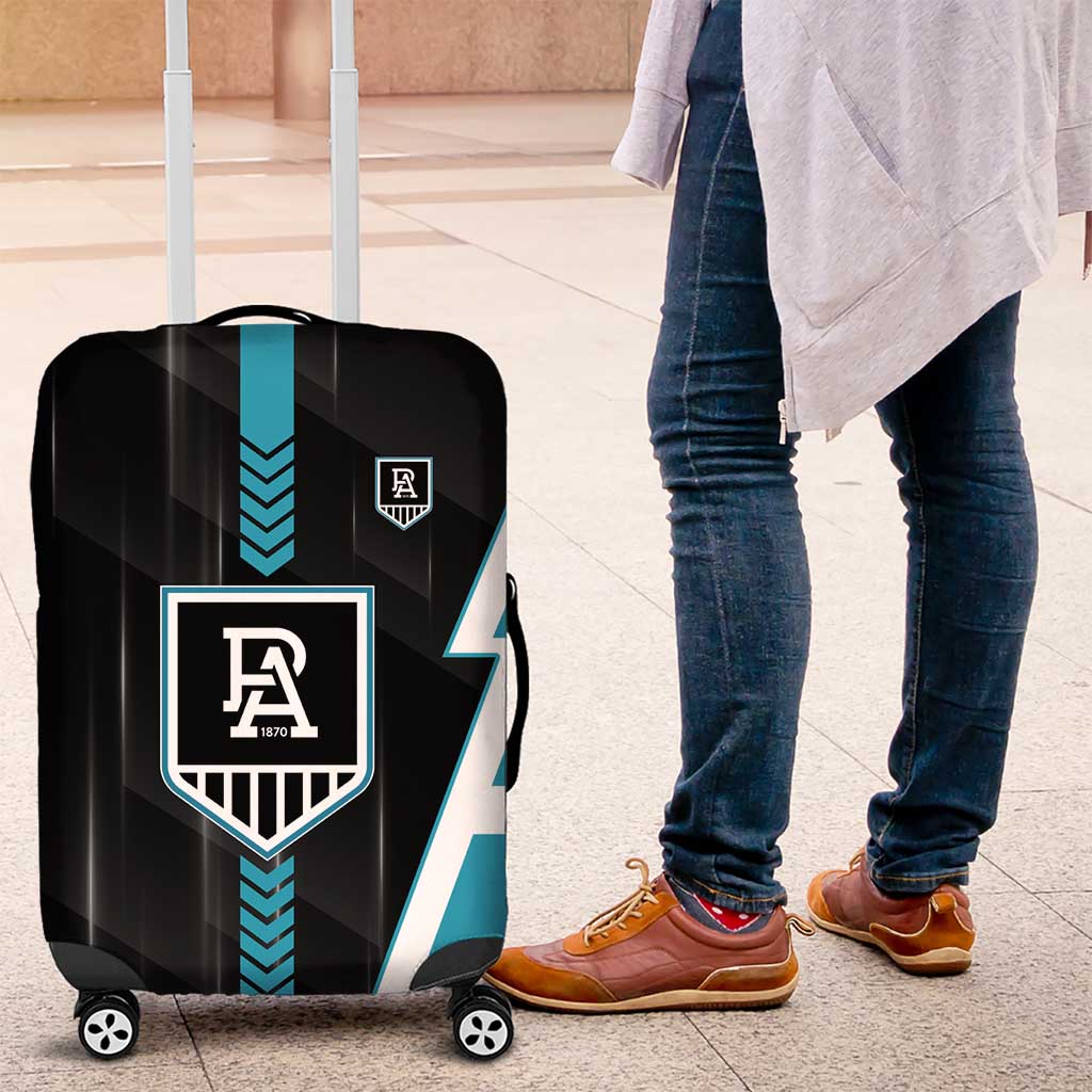 Port Adelaide Power Luggage Cover Modern Geometric Sports Graphic Style