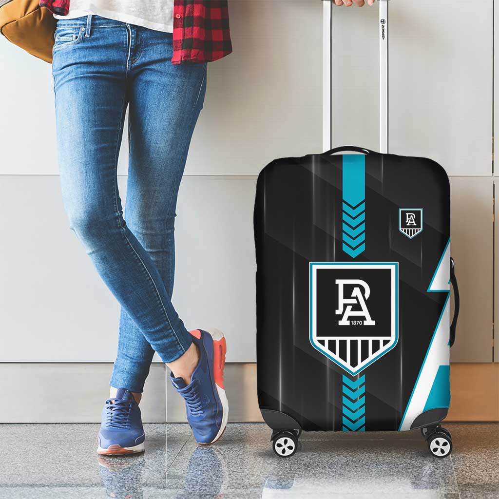 Port Adelaide Power Luggage Cover Modern Geometric Sports Graphic Style